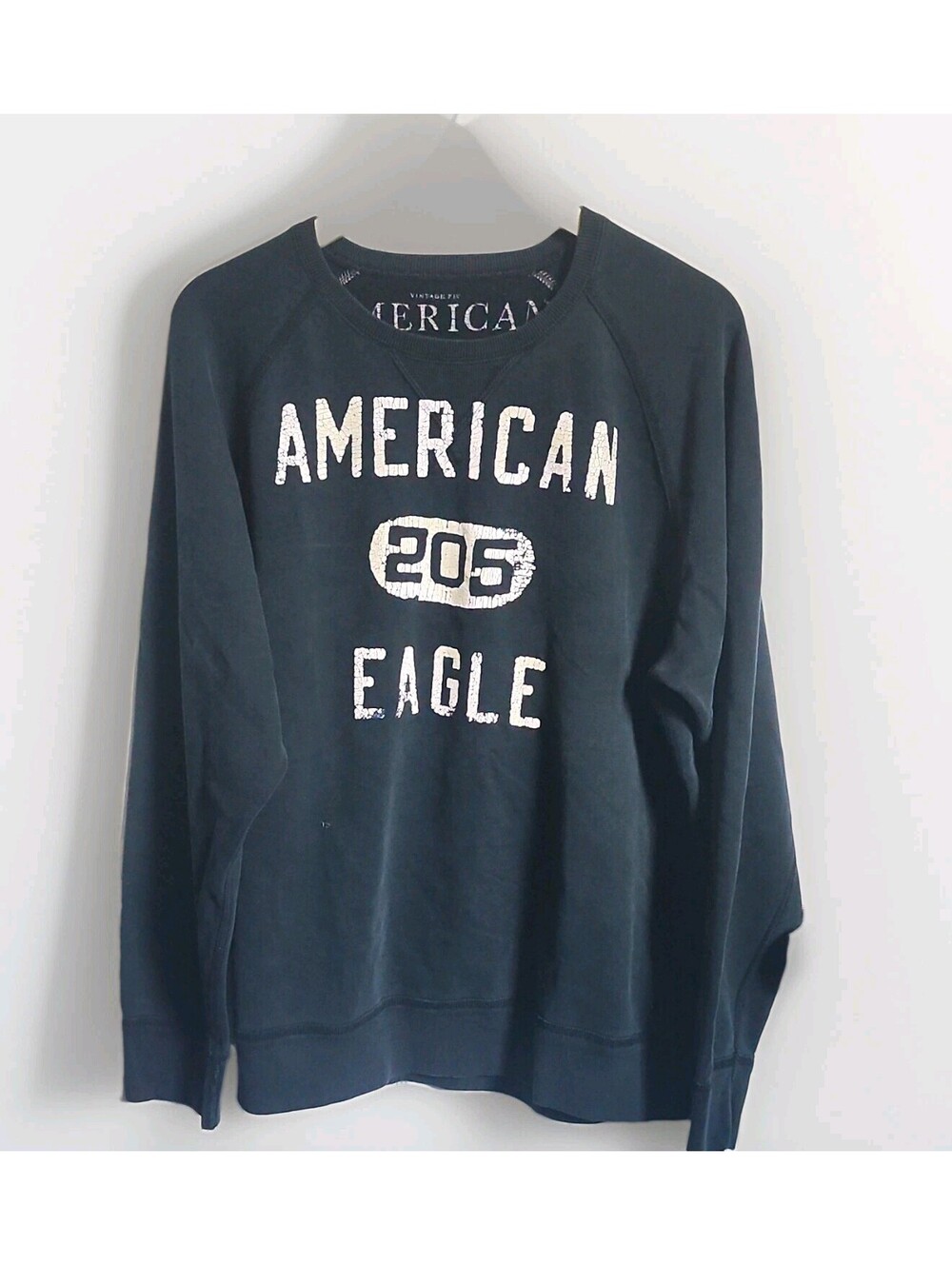 American Eagle Outfitters Vintage Fit Black Graphic Logo Crewneck Sweatshirt XL